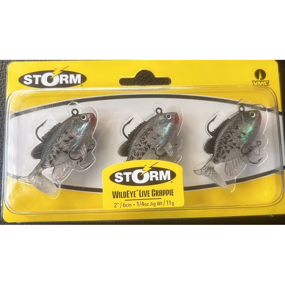 Storm WildEye 2"‎ LIVE CRAPPIE (GLITTER) Fishing Lures 1/4 oz. 2" 3 Pack WLCP02